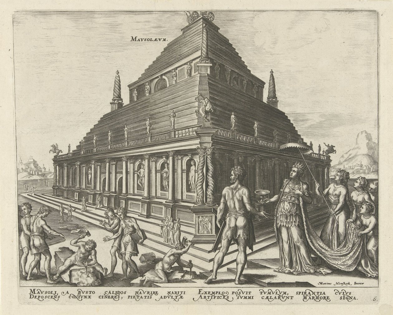 Mausoleum of Halicarnassus The Eight Wonders of the World (series title) by Philips Galle
