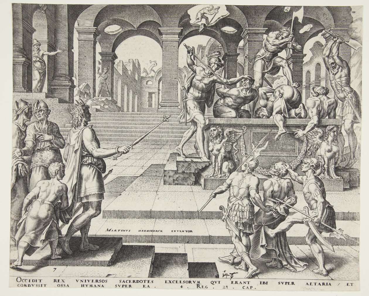 The Slaughter of the Priests of Samaria by Philips Galle