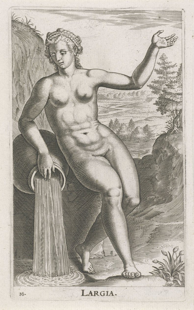 Water Nymph Largia by Philips Galle