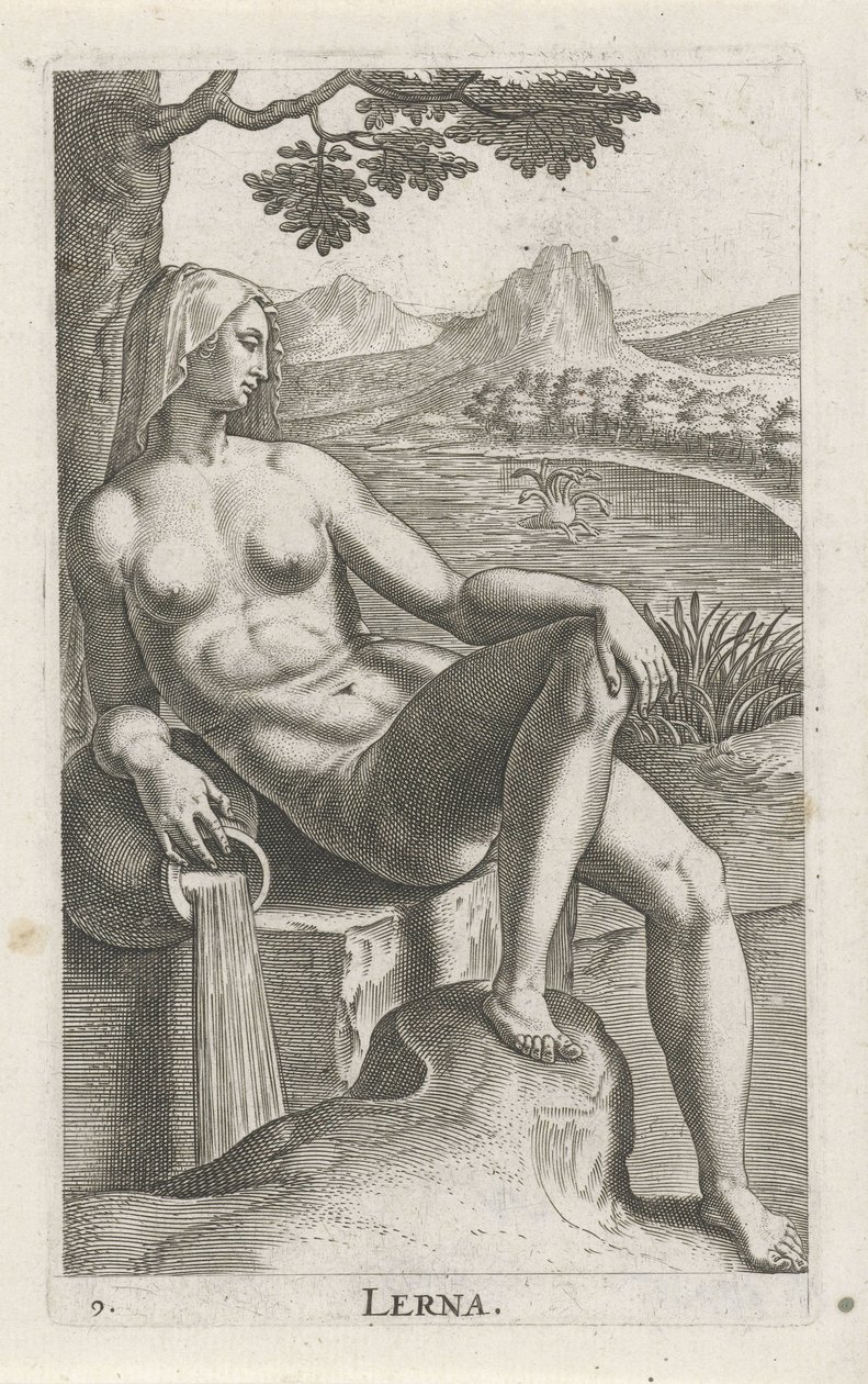 Water Nymph Lerna by Philips Galle