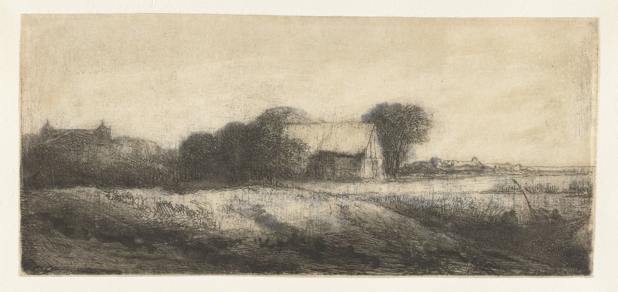 Landscape with a Fisherman in a Boat by Philips Koninck (attributed to)