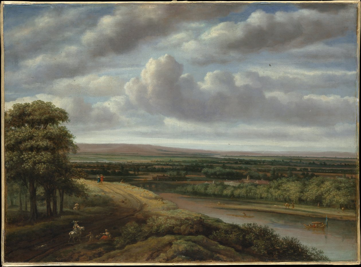 An Extensive Wooded Landscape by Philips Koninck