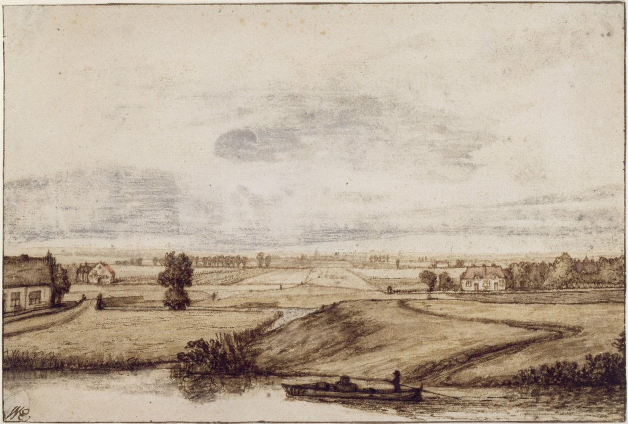 Wide Flat Landscape by Philips Koninck