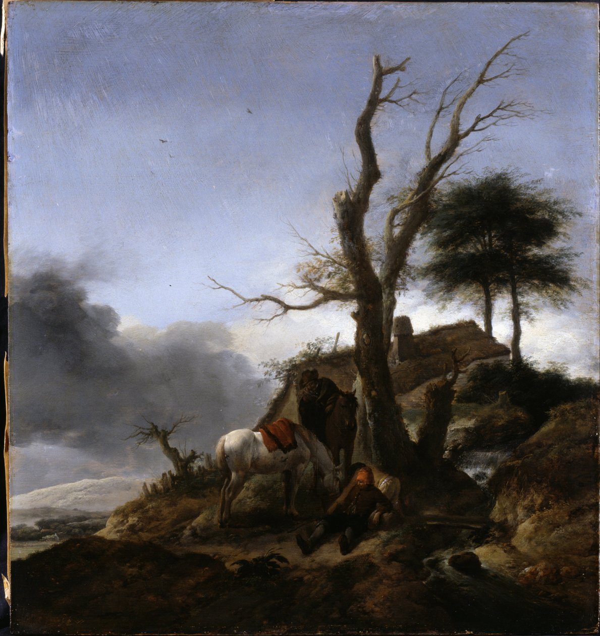 Halt of Travellers by Philips Wouwerman