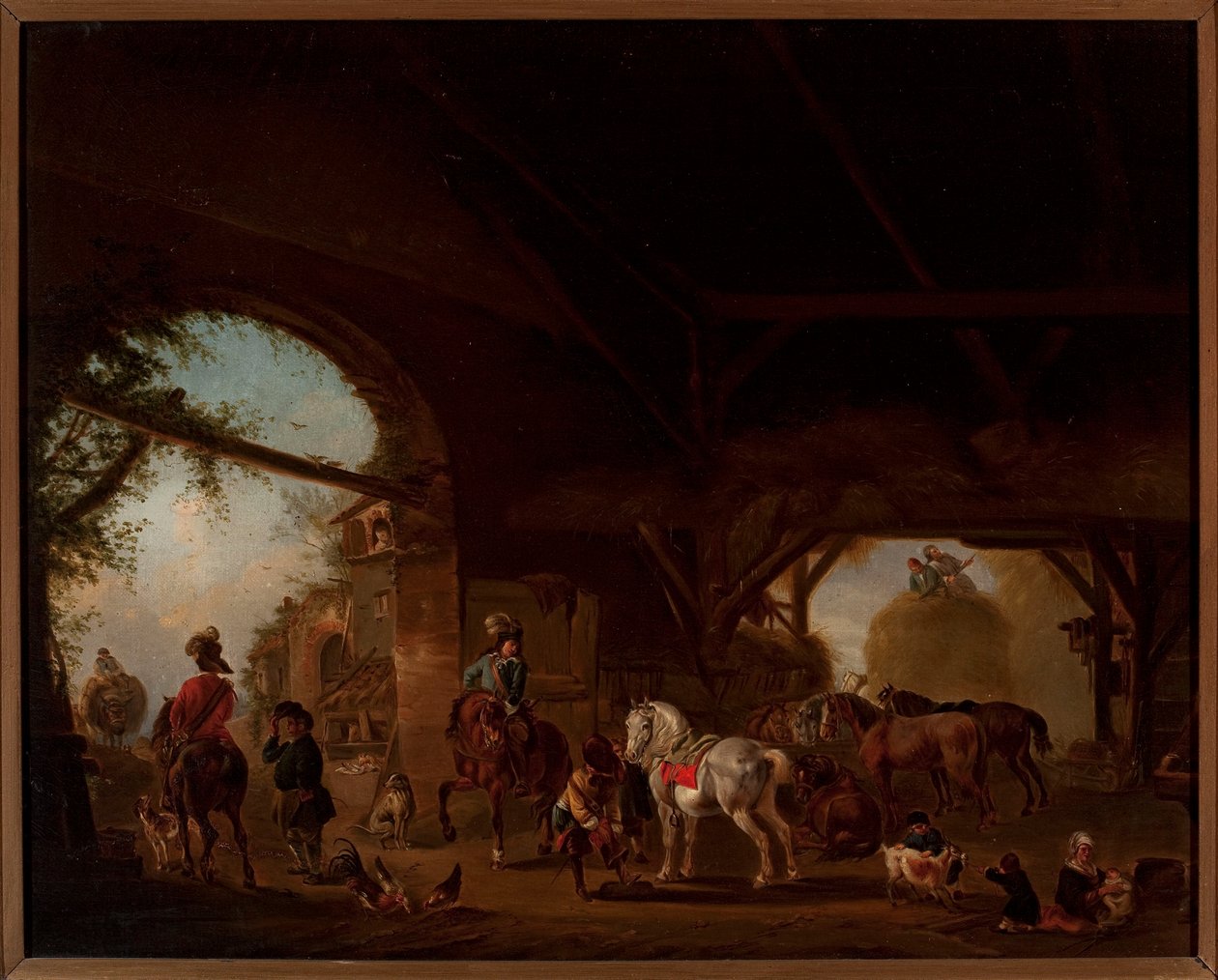 Genre Scene on the Farm by Philips Wouwerman