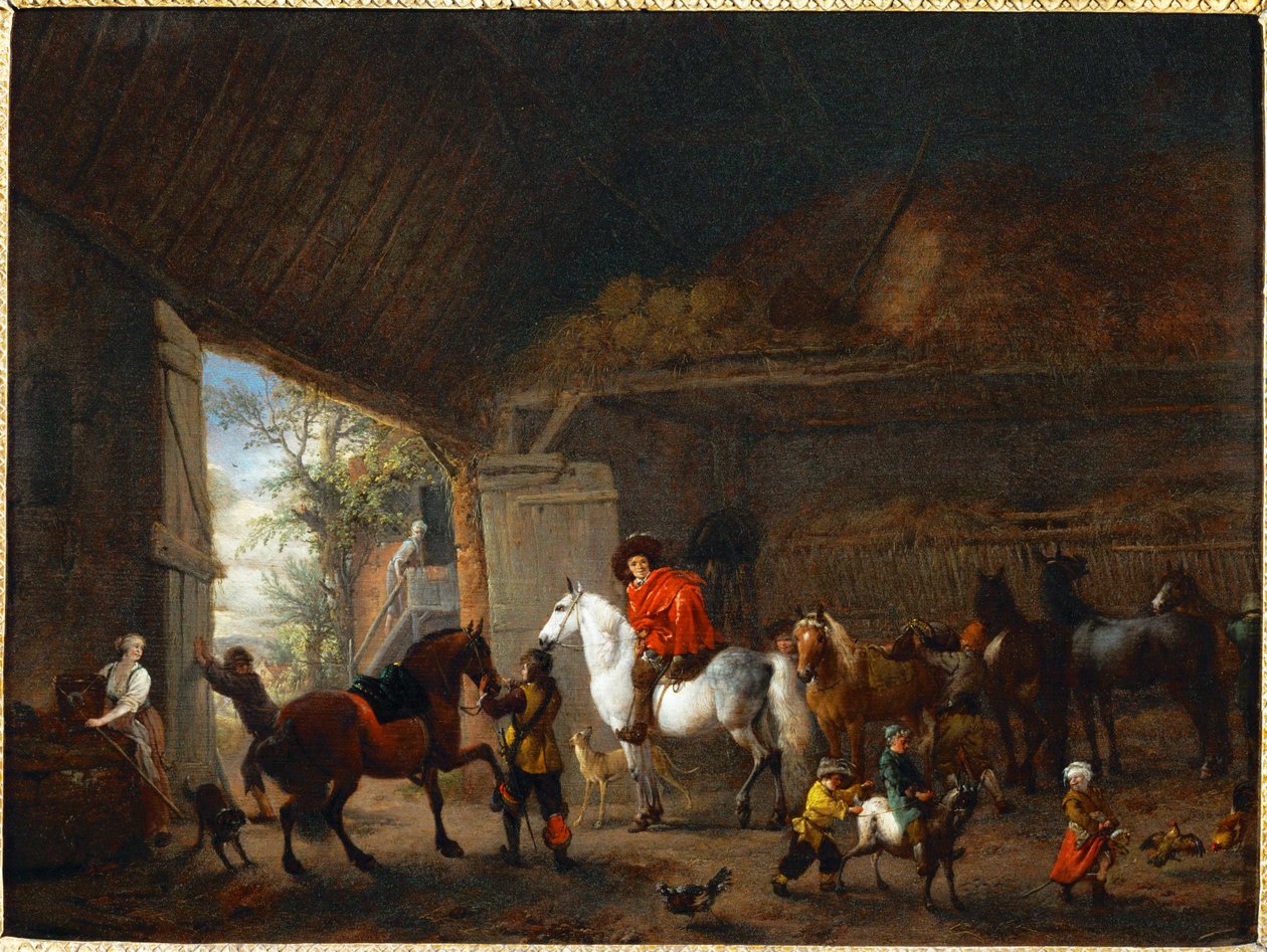 Interior of a Stable by Philips Wouwermans or Wouwerman