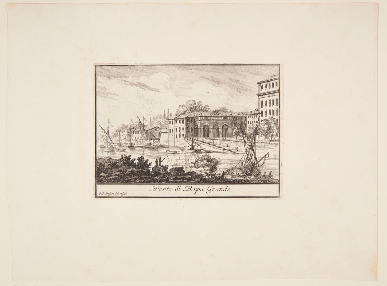 The Harbor at Ripo Grande by Philothée Francois Duflos