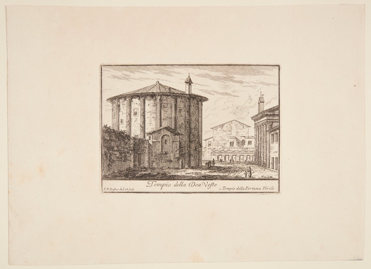 Temple for the Goddess Vesta by Philothée Francois Duflos