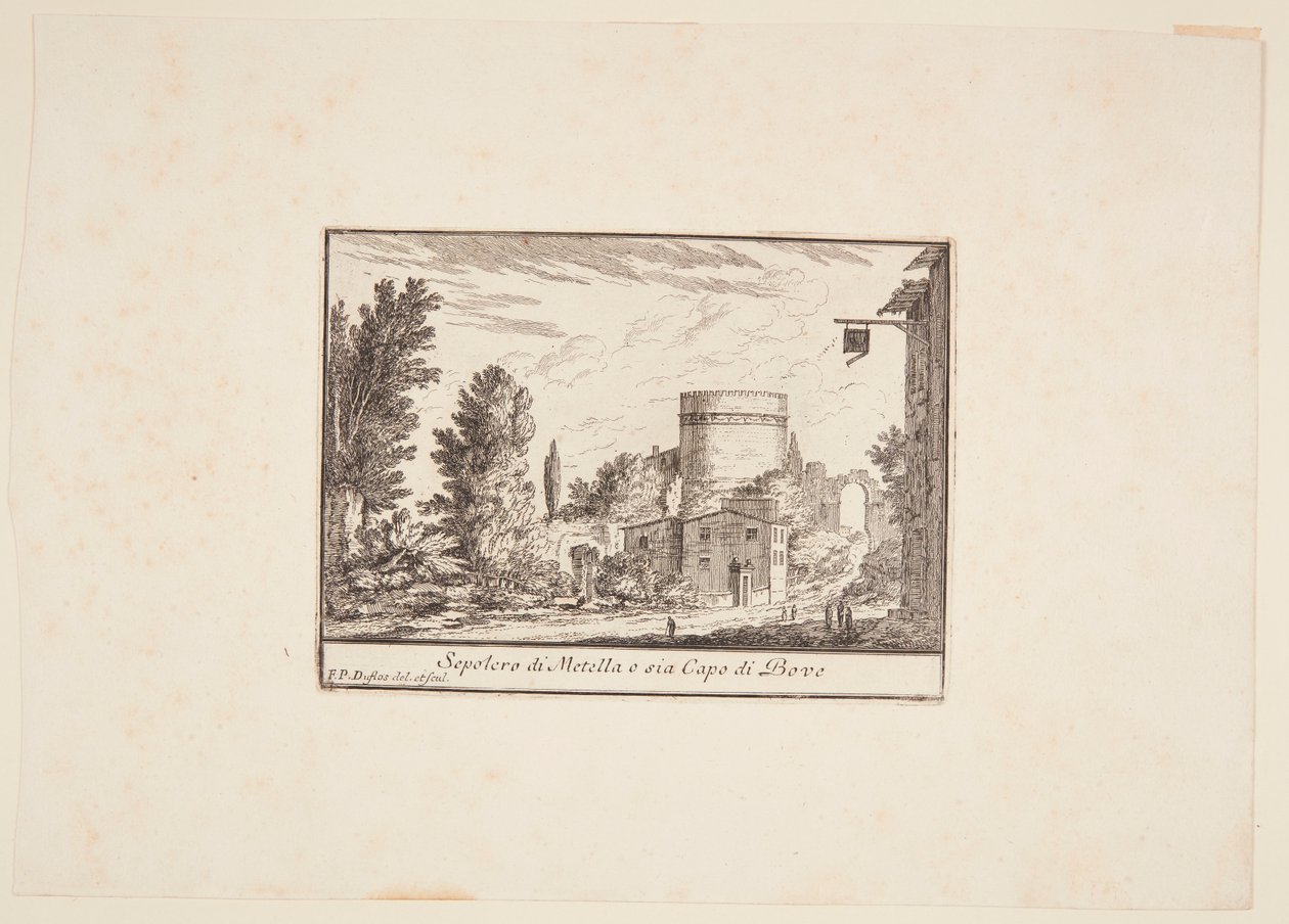 Tomb of Metella or Capo di Bove by Philothée Francois Duflos
