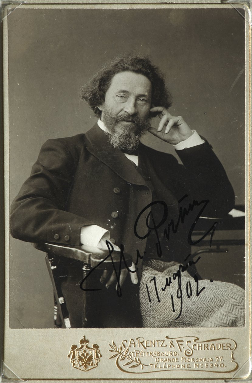 Portrait of Ilya Repin by Photo studio H. Rentz and F.