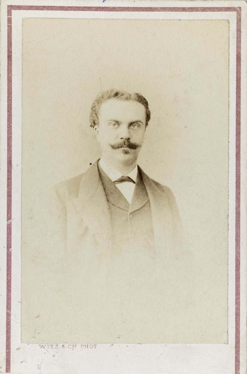 Portrait of Guy de Maupassant, c. 1880 by Photo studio Witz and Cie.