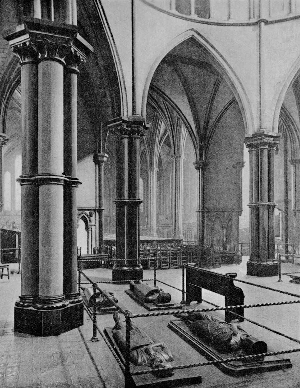 Interior of the Temple Church, City of London by Photochrom Co Ltd of London