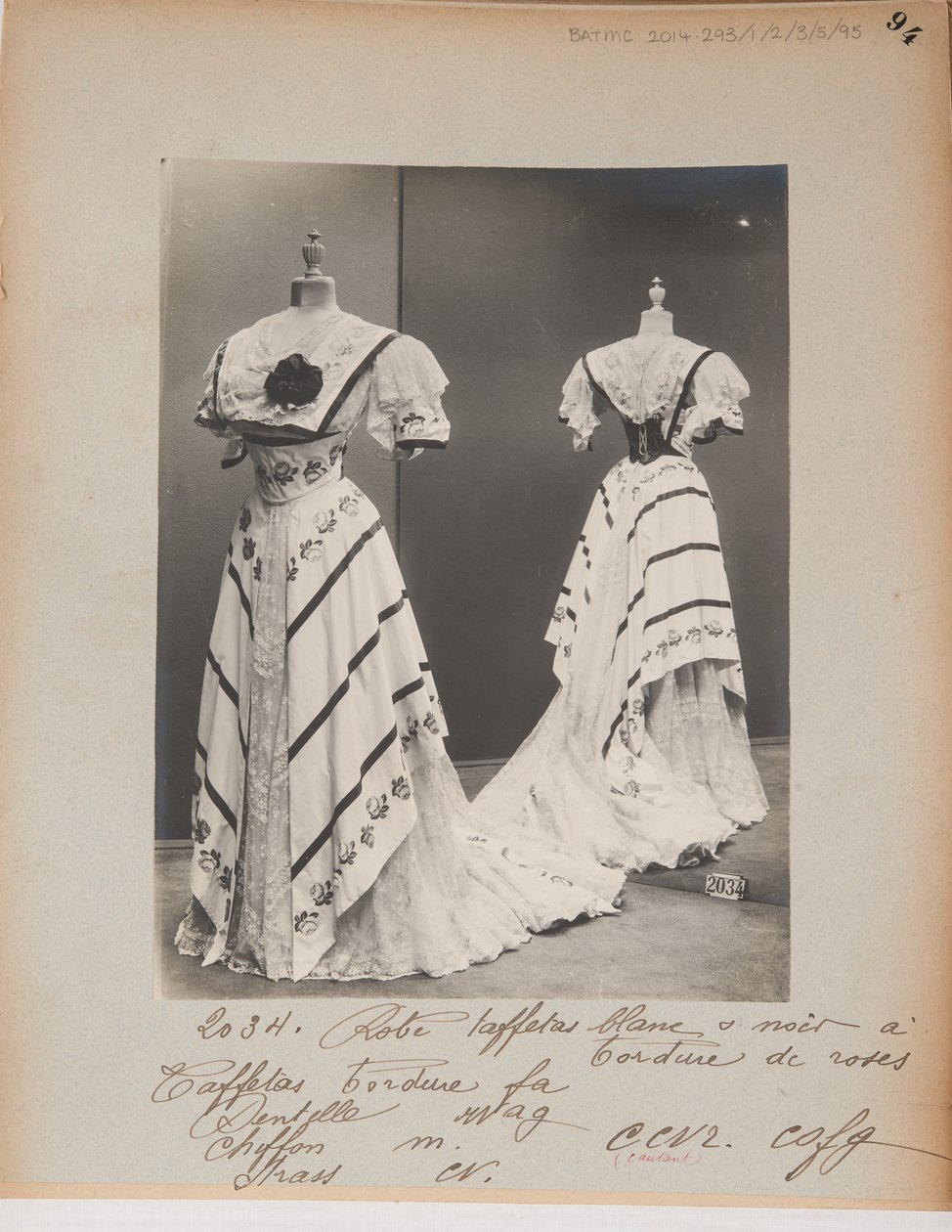 Album Page: House of Worth, Evening Dress by Photographer French