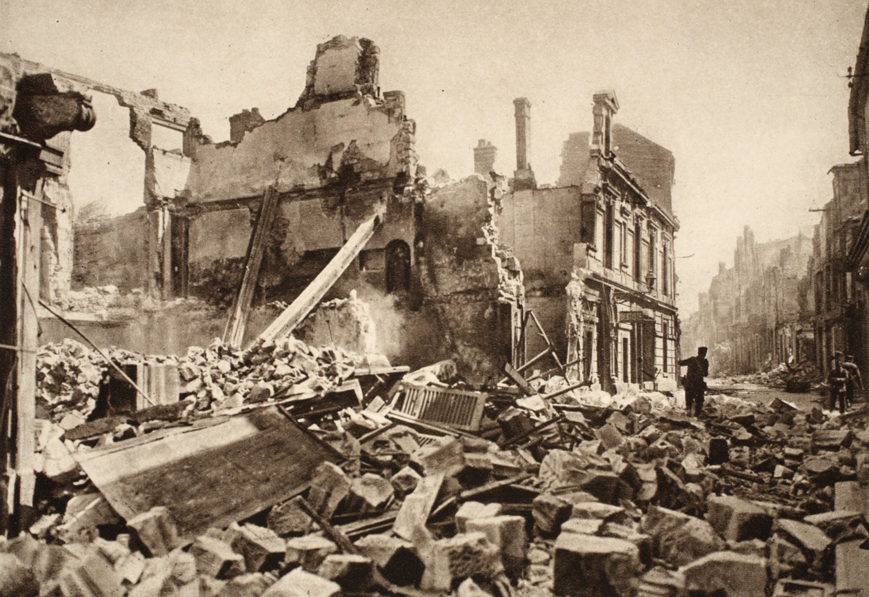 View of Rue St. Martin, Soissons by Photographer German
