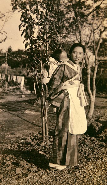 Japanese Mother and Baby by Photographer Japanese