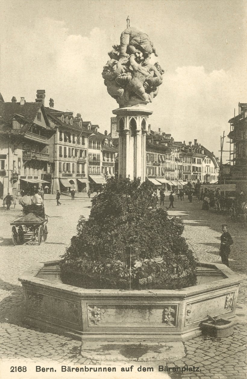 Bern, Switzerland, Bärenbrunnen on the Bärenplatz by Photographer Swiss