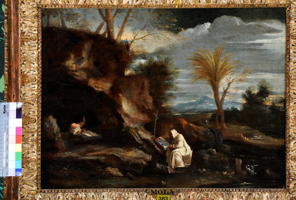 Landscape with Two Carthusian Monks by Pier Francesco Mola