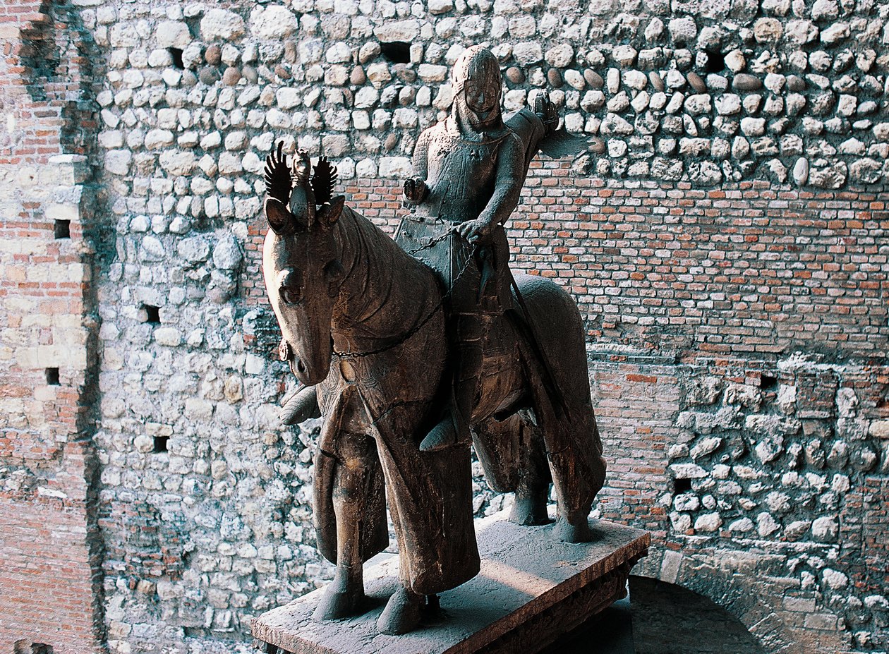 Equestrian statue of Cangrande I della Scala, Castelvecchio, Verona, Veneto, Italy by Blaise Nicolas Le Sueur