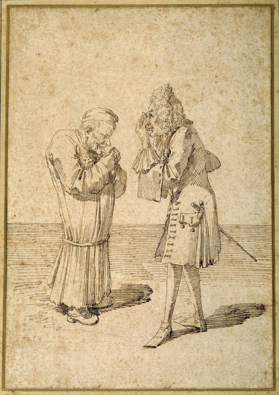 Baron Philip von Stosch showing an antique gem to Sabbatini by Pier Leone Ghezzi