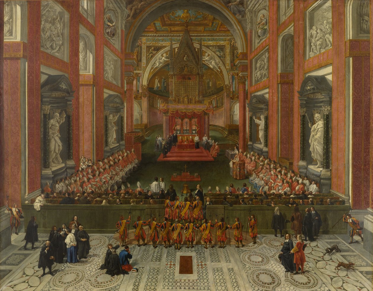 Benedict XIII Presiding over the Provincial Roman Synod of 1725, Basilica of St. John Lateran by Pier Leone Ghezzi