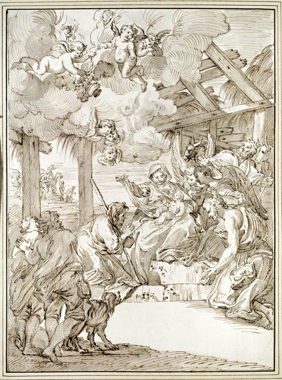 The Adoration of the Shepherds by Pier Leone Ghezzi