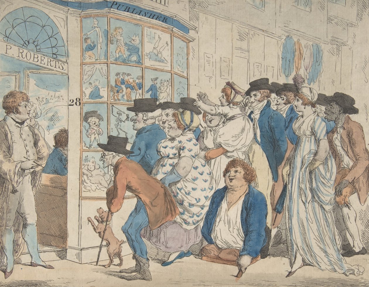 Caricature Shop of Piercy Roberts, 28 Middle Row, Holborn by Piercy Roberts