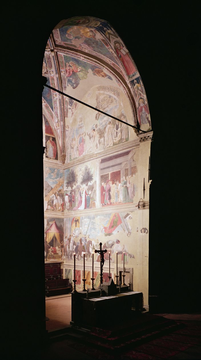 Apse with the Legend of the True Cross cycle, completed 1464 by Piero della Francesca