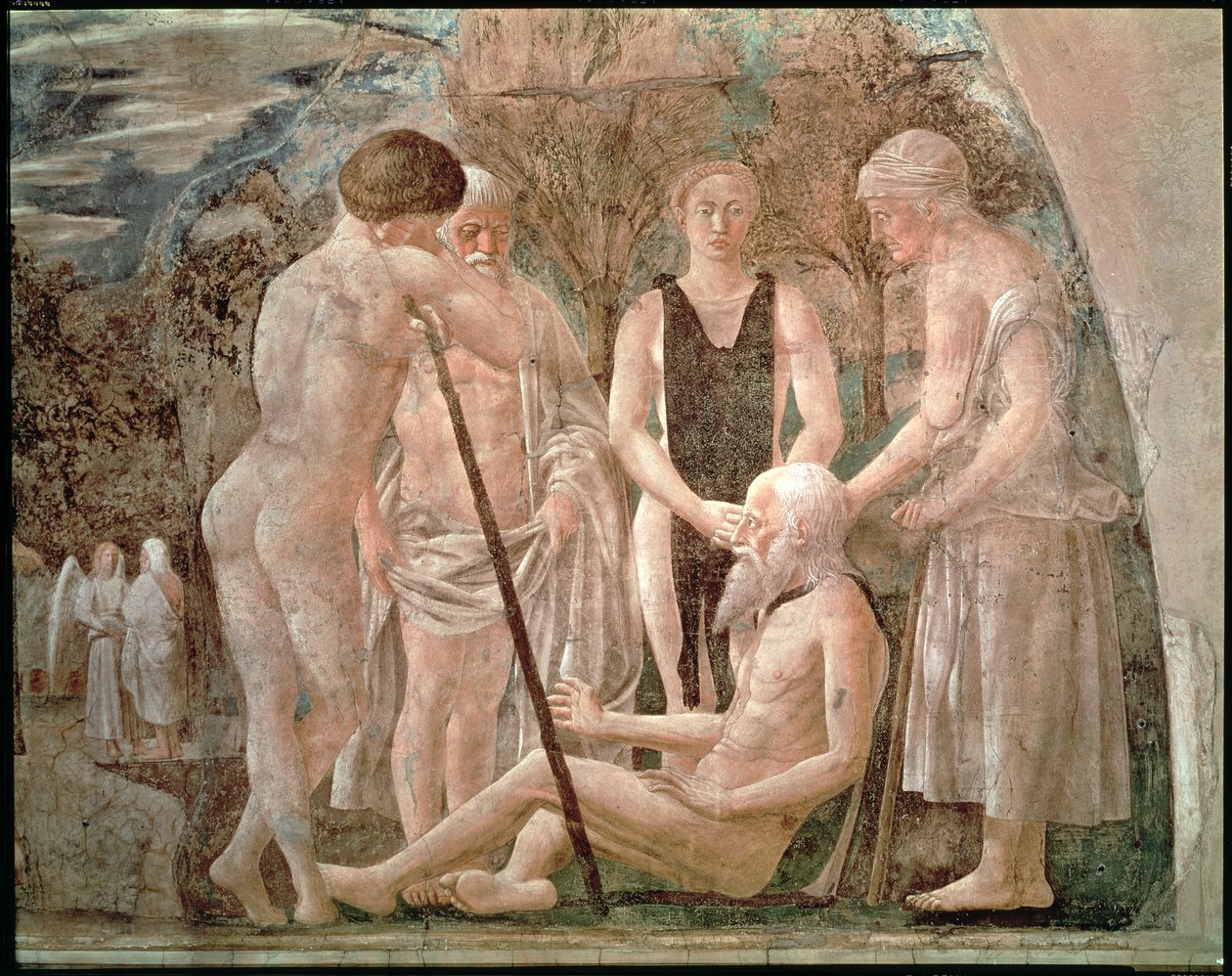 The Death of Adam, from the Legend of the True Cross cycle by Piero della Francesca
