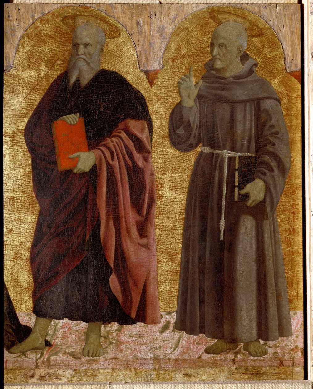 Polyptych of Mercy: The Virgin of Mercy, Surrounded by Saints (detail) by Piero della Francesca