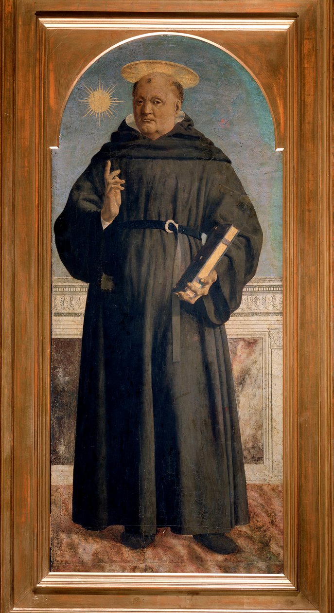 Polyptych of Saint Augustine: Saint Nicholas of Tolentino by Piero della Francesca
