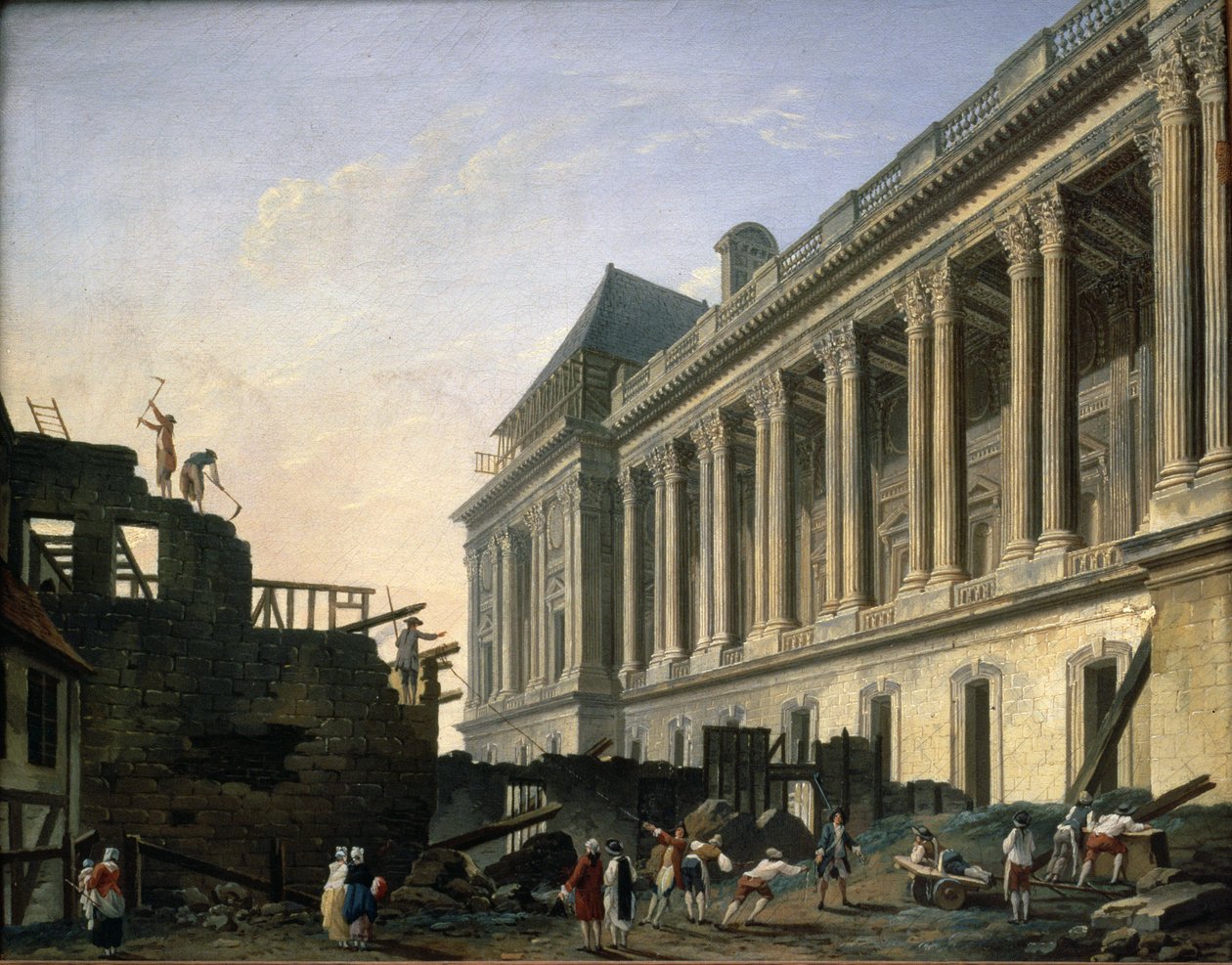 The Clearing of the Louvre colonnade by Pierre-Antoine Demachy
