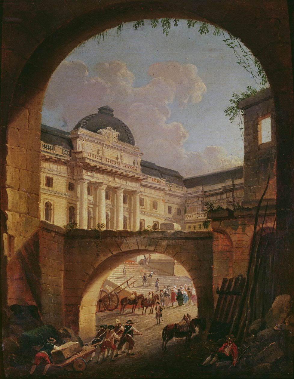 The Palais de Justice, Paris by Pierre-Antoine Demachy