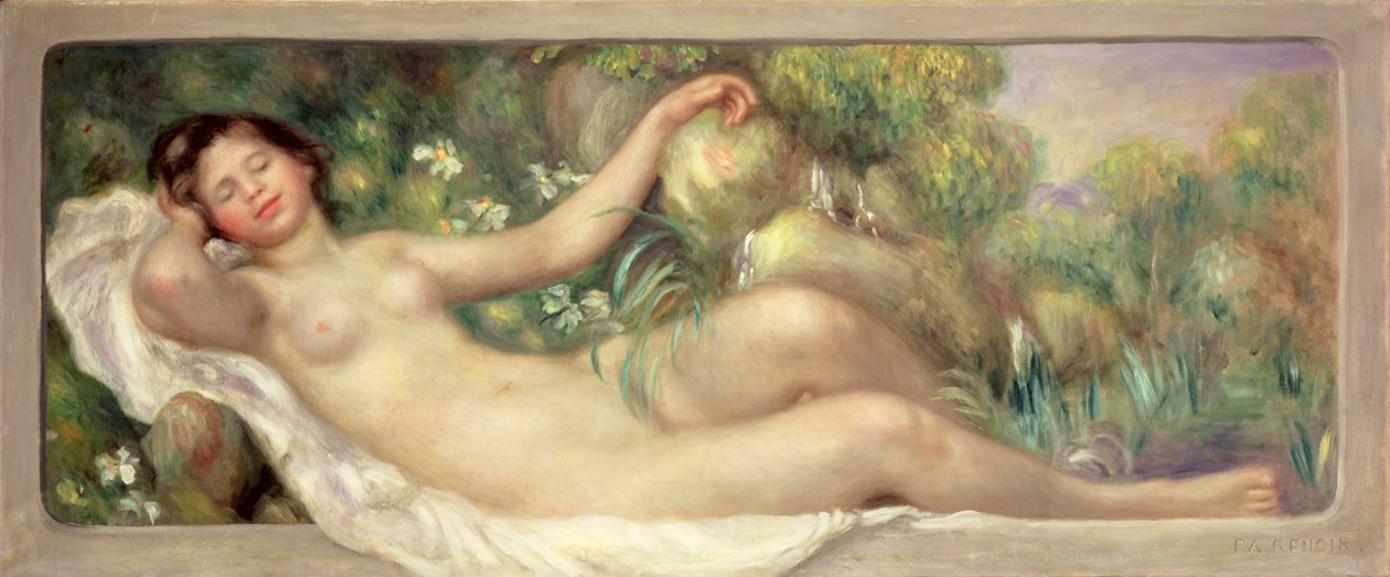 Reclining Nude (La Source) c.1895-97 by Pierre Auguste Renoir