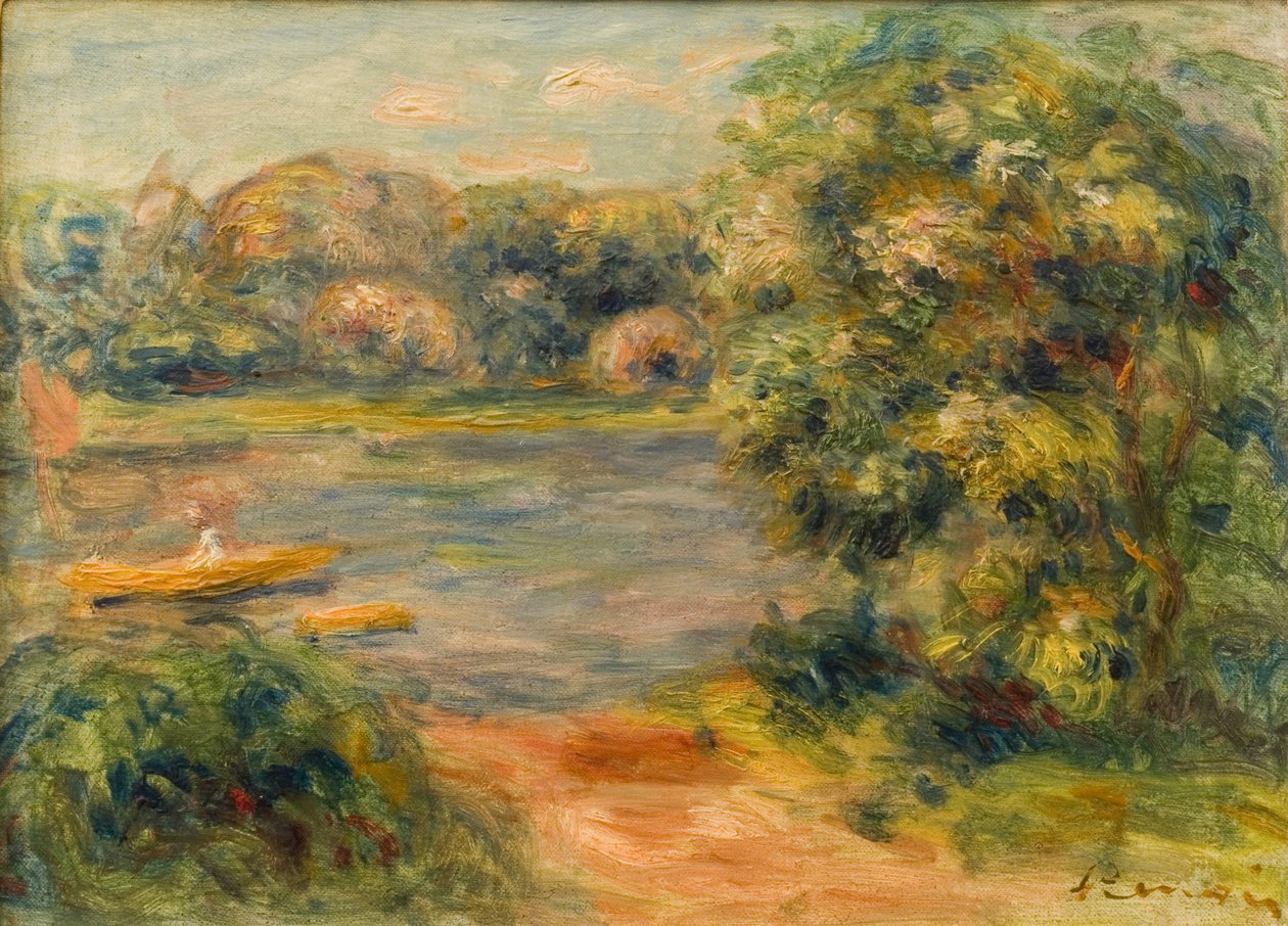 The Boat on the Lake, 1901 by Pierre Auguste Renoir