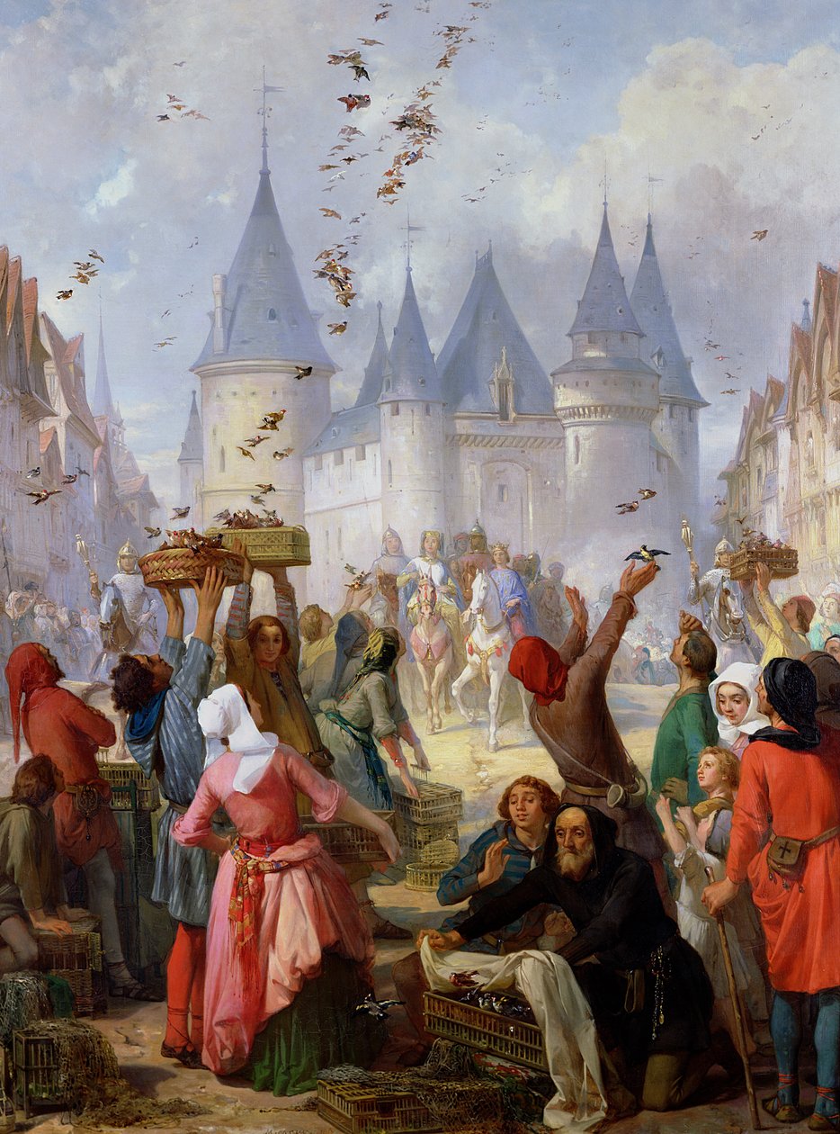 The Return of St. Louis and Blanche of Castille to Notre-Dame, Paris by Pierre Charles Marquis