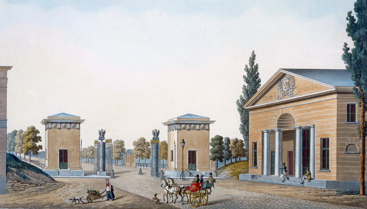 The Gate of Courtray, Ghent by Pierre Jacques Goetghebuer