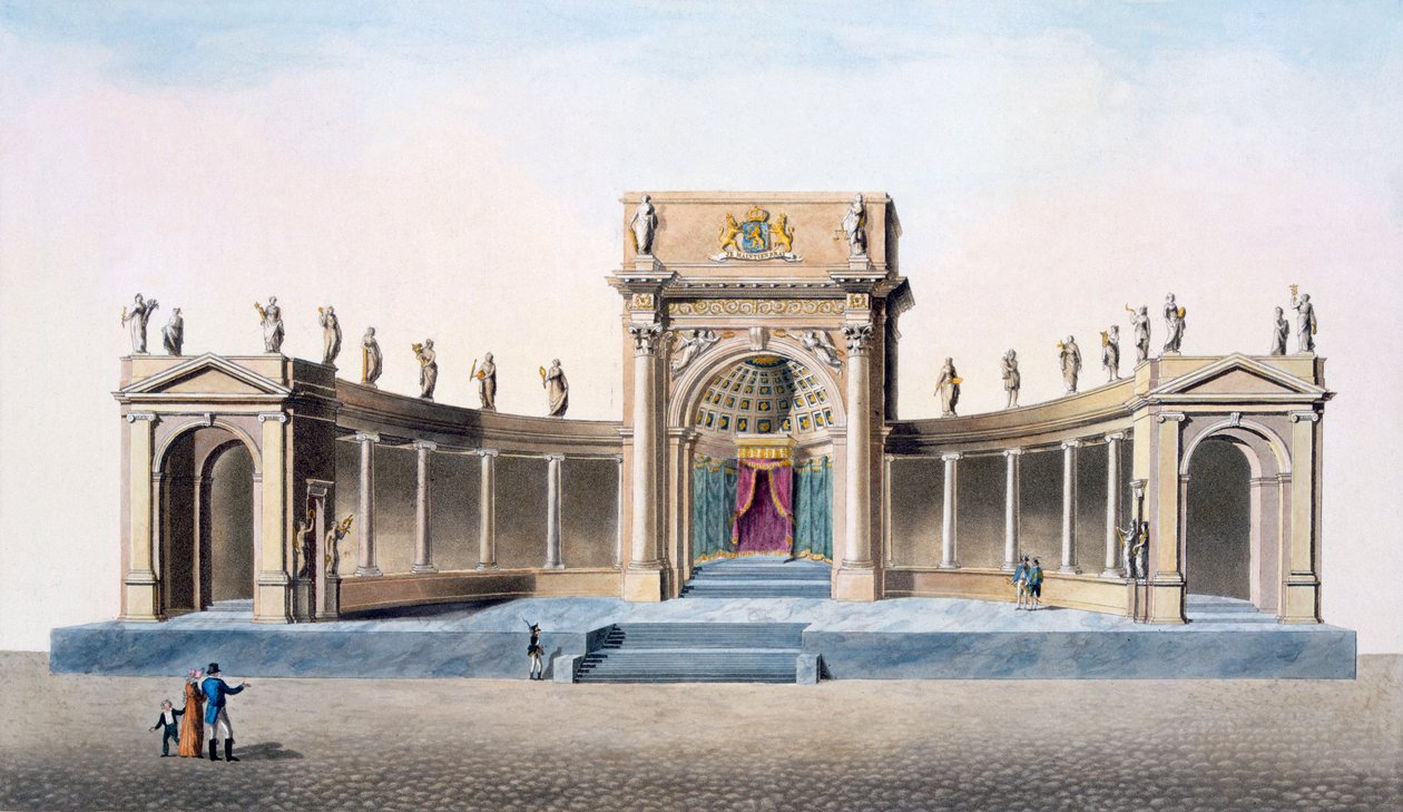 Theatre in Brussels erected for the inauguration of the King in 1815 by Pierre Jacques Goetghebuer