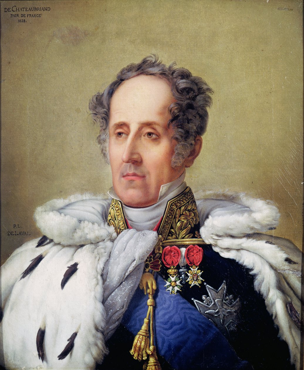 Portrait of Francois Rene Vicomte de Chateaubriand by Pierre Louis Delaval