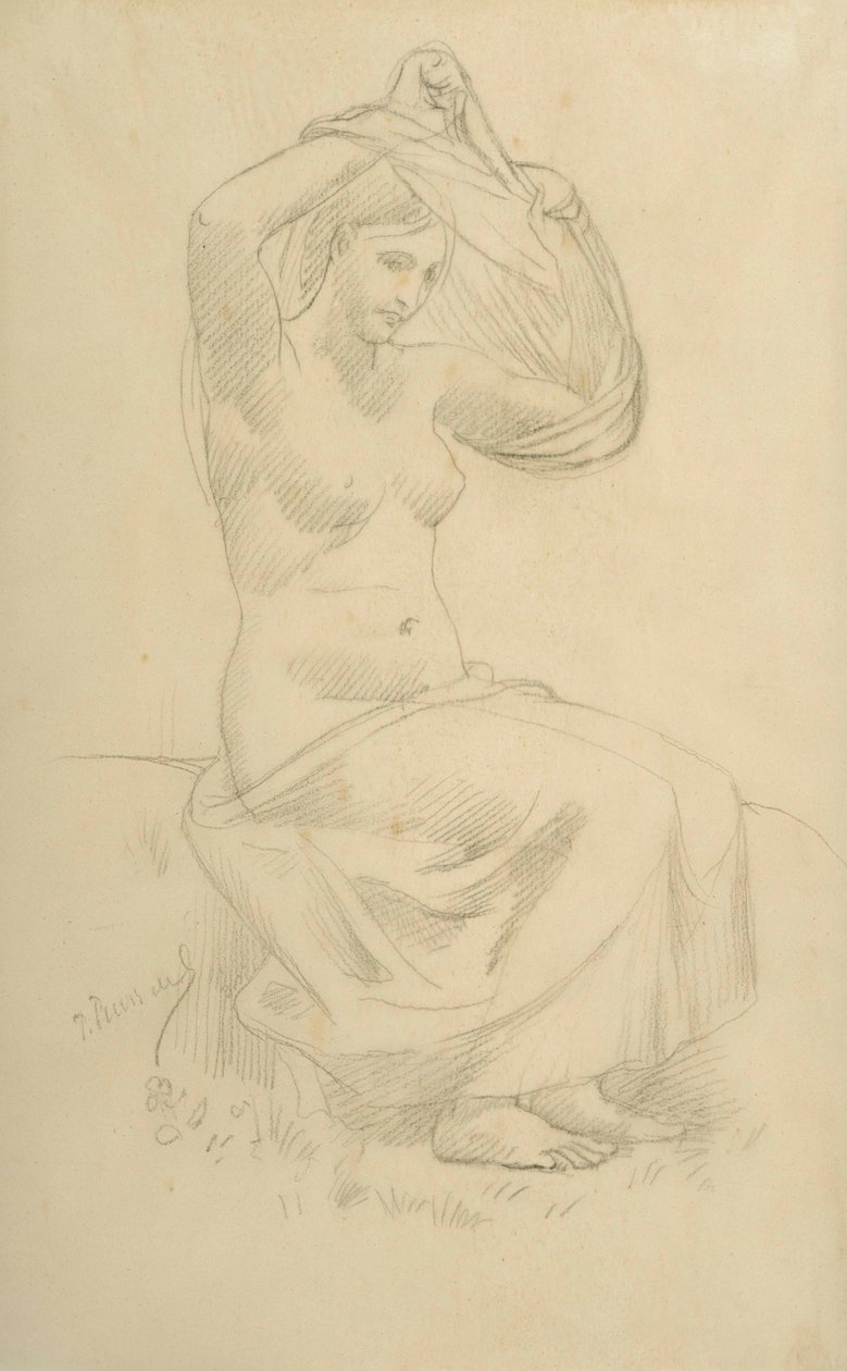 Seated Figure by Pierre Puvis de Chavannes