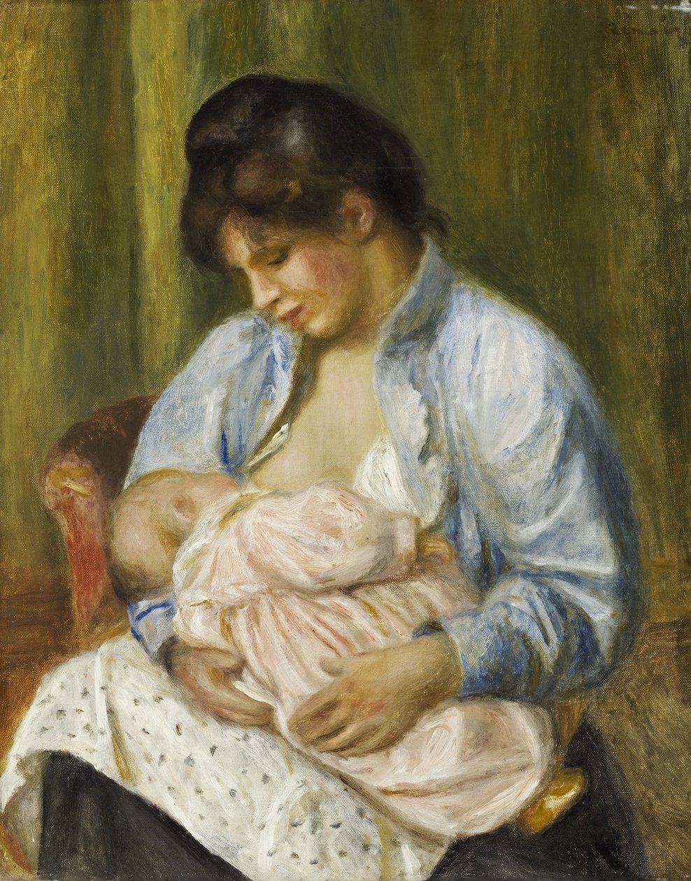 A Woman Nursing a Child by Pierre-Auguste Renoir