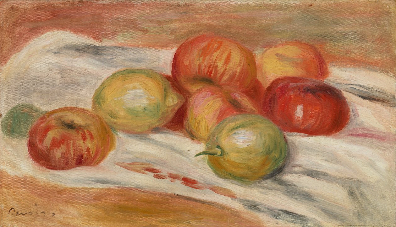 Apples and Lemons on a Cloth by Pierre-Auguste Renoir