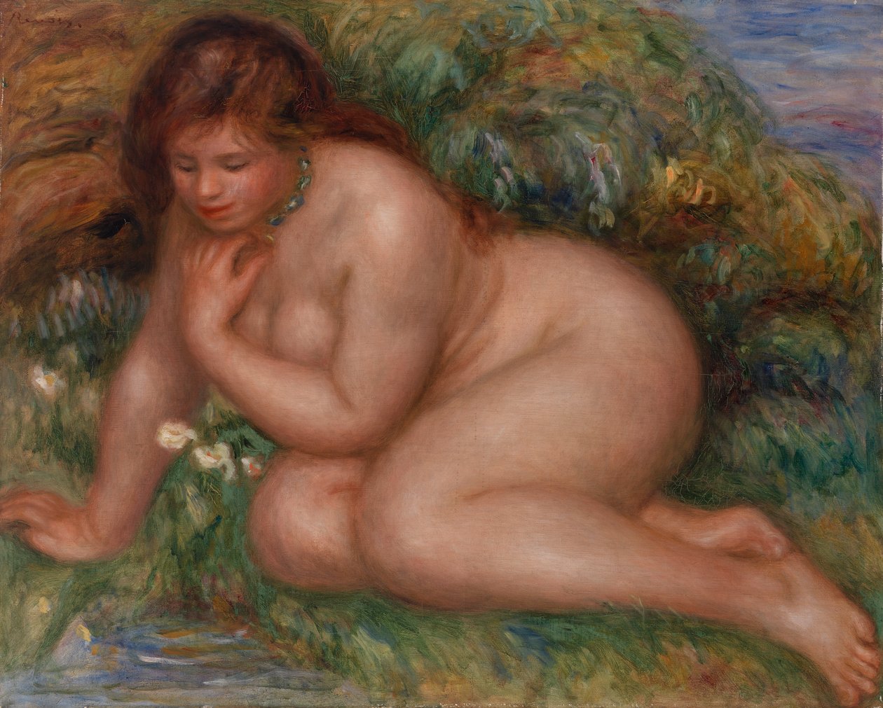 Bather Gazing at Herself in the Water by Pierre-Auguste Renoir