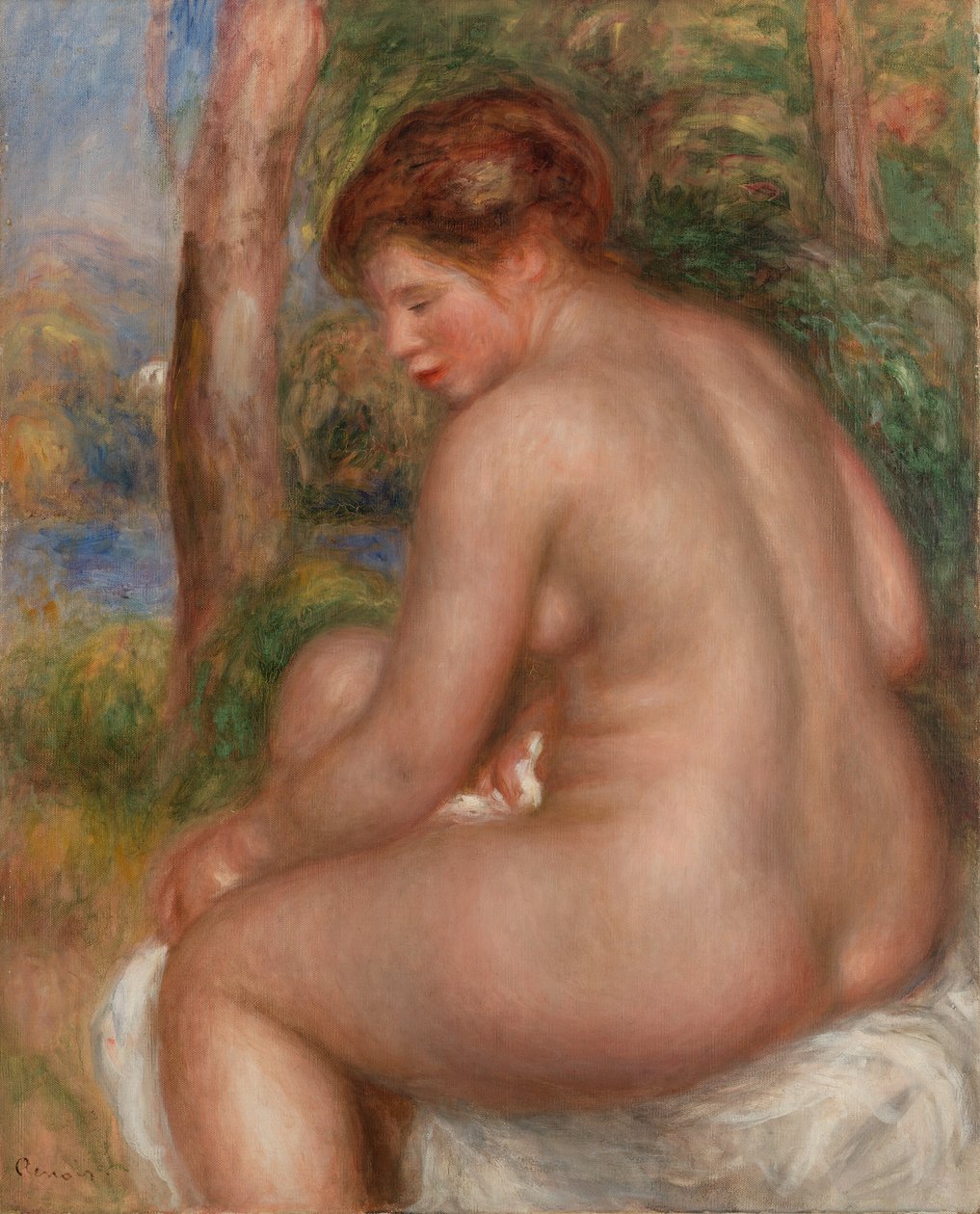 Bather in Three-Quarter View by Pierre-Auguste Renoir