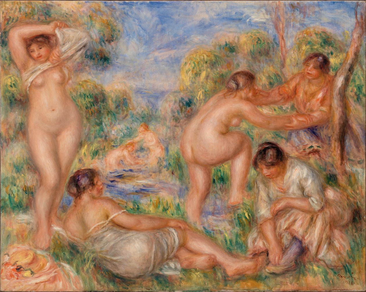 Bathing Group by Pierre-Auguste Renoir