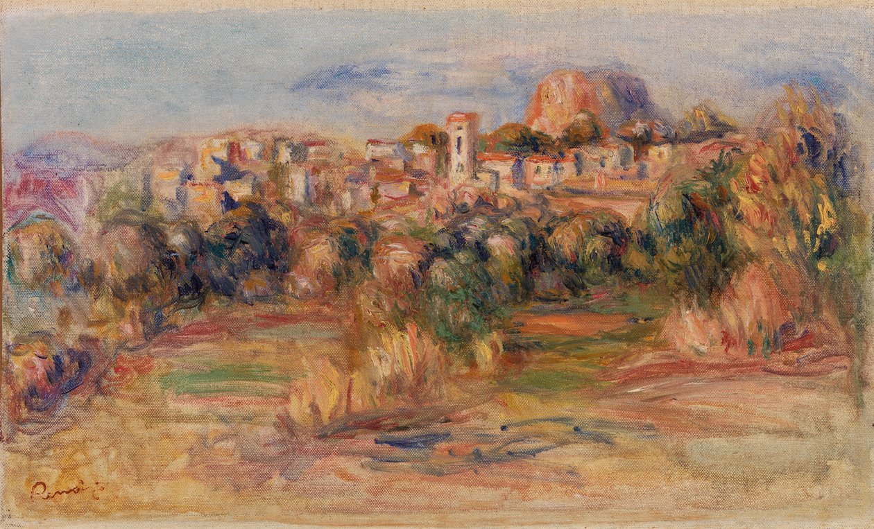 Landscape, La Gaude by Pierre-Auguste Renoir
