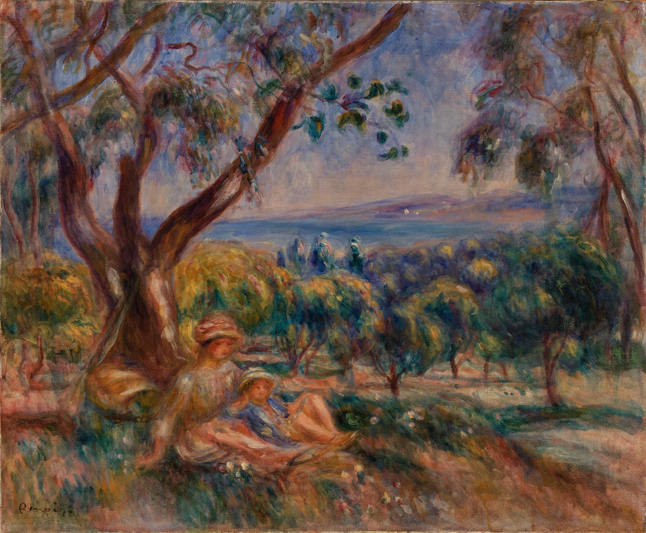 Landscape with Figures, near Cagnes by Pierre-Auguste Renoir