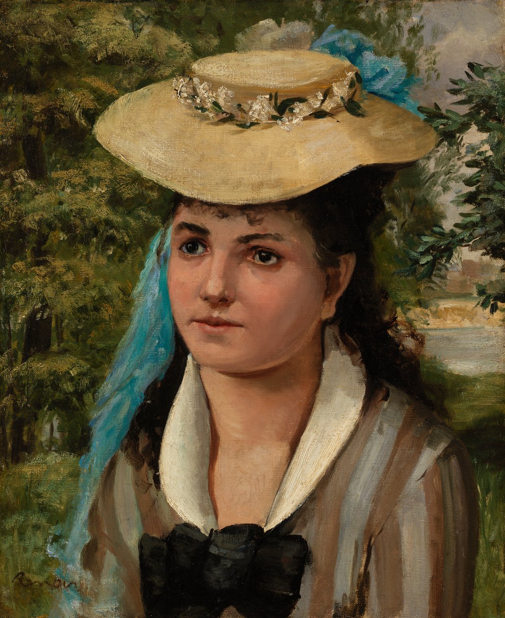 Lise in a Straw Hat by Pierre-Auguste Renoir