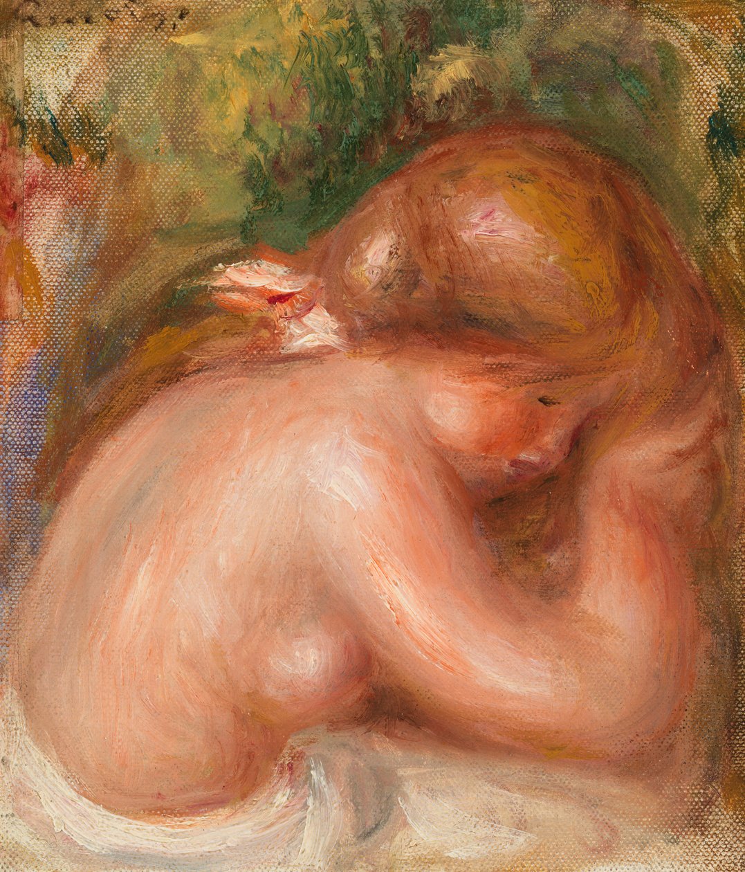 Nude Torso of Young Girl by Pierre-Auguste Renoir