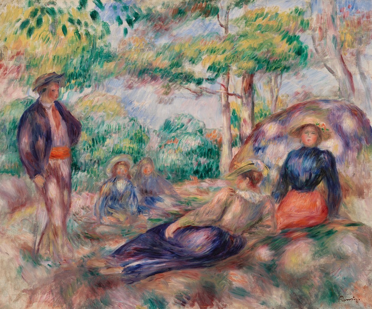 Resting in the Grass by Pierre-Auguste Renoir