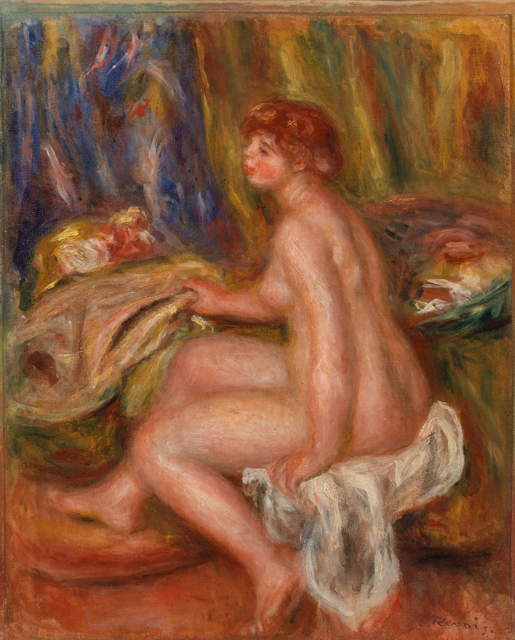 Seated Female Nude, Profile View by Pierre-Auguste Renoir